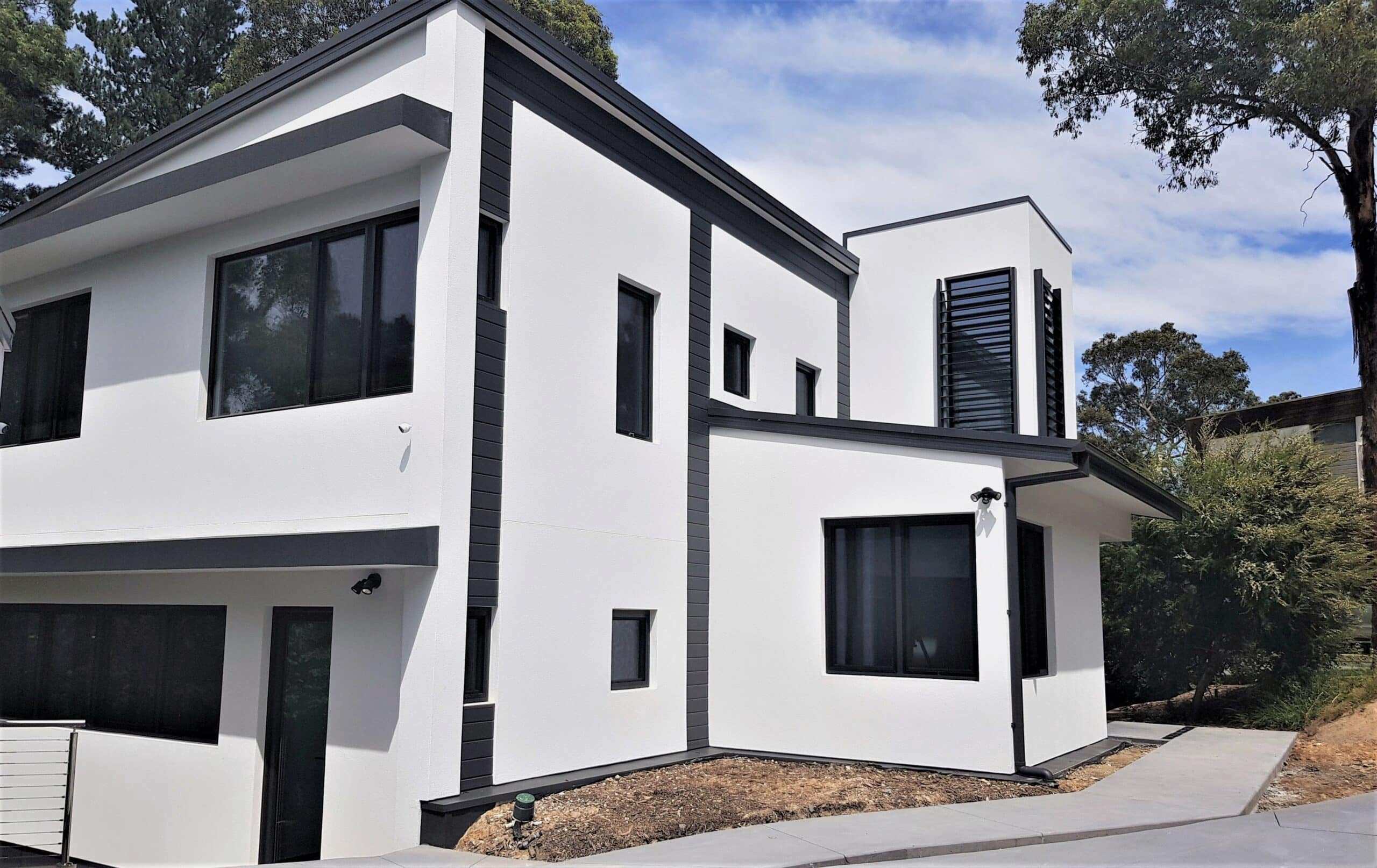 Passive House#Tilt_Turn windows#Fixed windows# Hinged door#CeylonBlack#New Build#Warranwood